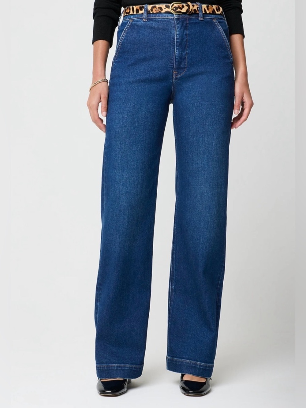 J crew denim trouser high rise semi - stretch Women's Jeans - Indigo Blue